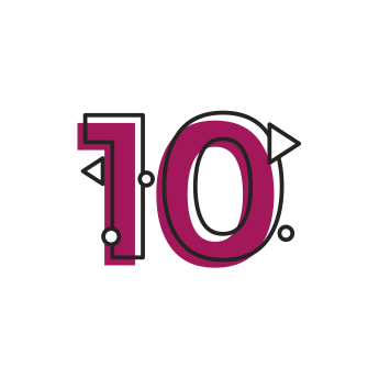 Icon of numeric number ten