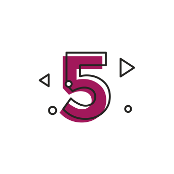 Icon of numeric number five