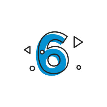 Icon of numeric number six